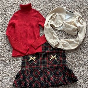 Plaid skirt outfit sz 10